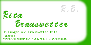 rita brauswetter business card